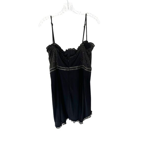 Revolve h:ours Black Gold Speckled Night Out Party El Dorado Mini Dress Large - Picture 8 of 11